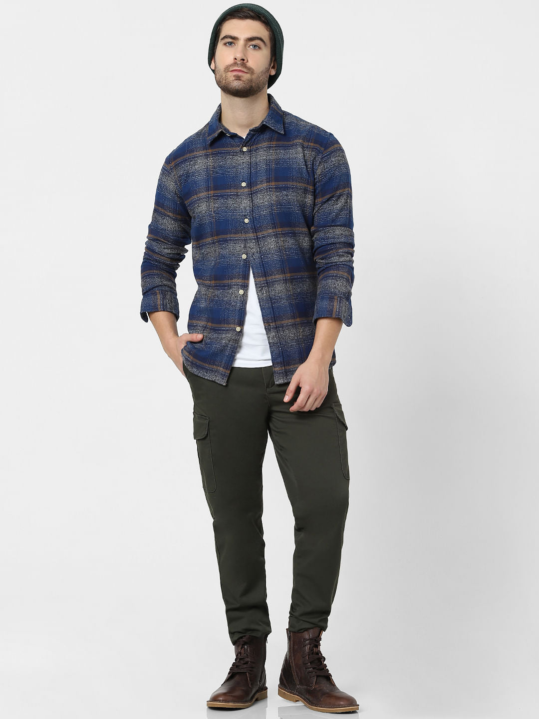 Blue Check Organic Cotton Full Sleeves Shirt