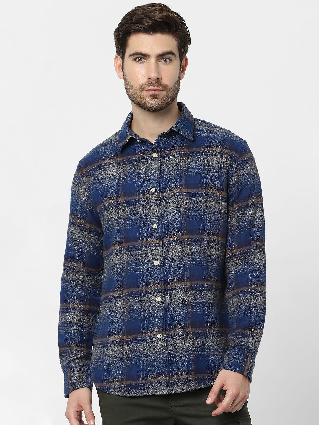 Blue Check Organic Cotton Full Sleeves Shirt