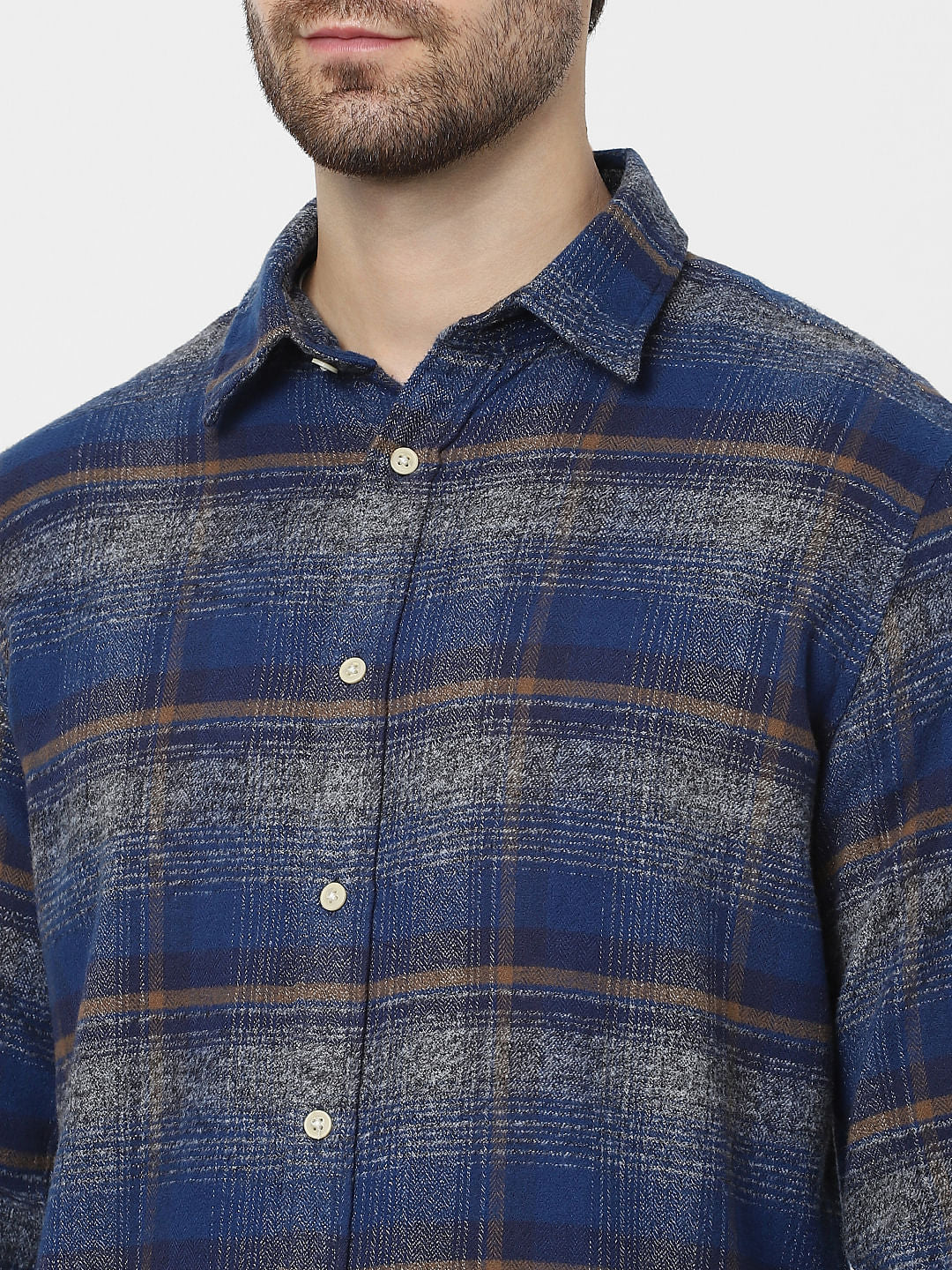 Blue Check Organic Cotton Full Sleeves Shirt