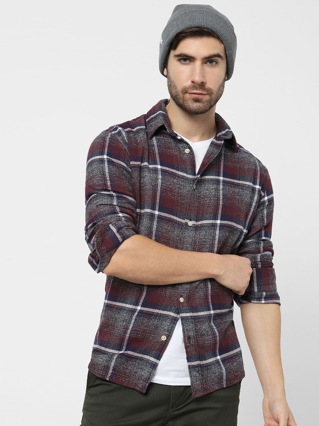 Red Check Organic Cotton Full Sleeves Shirt