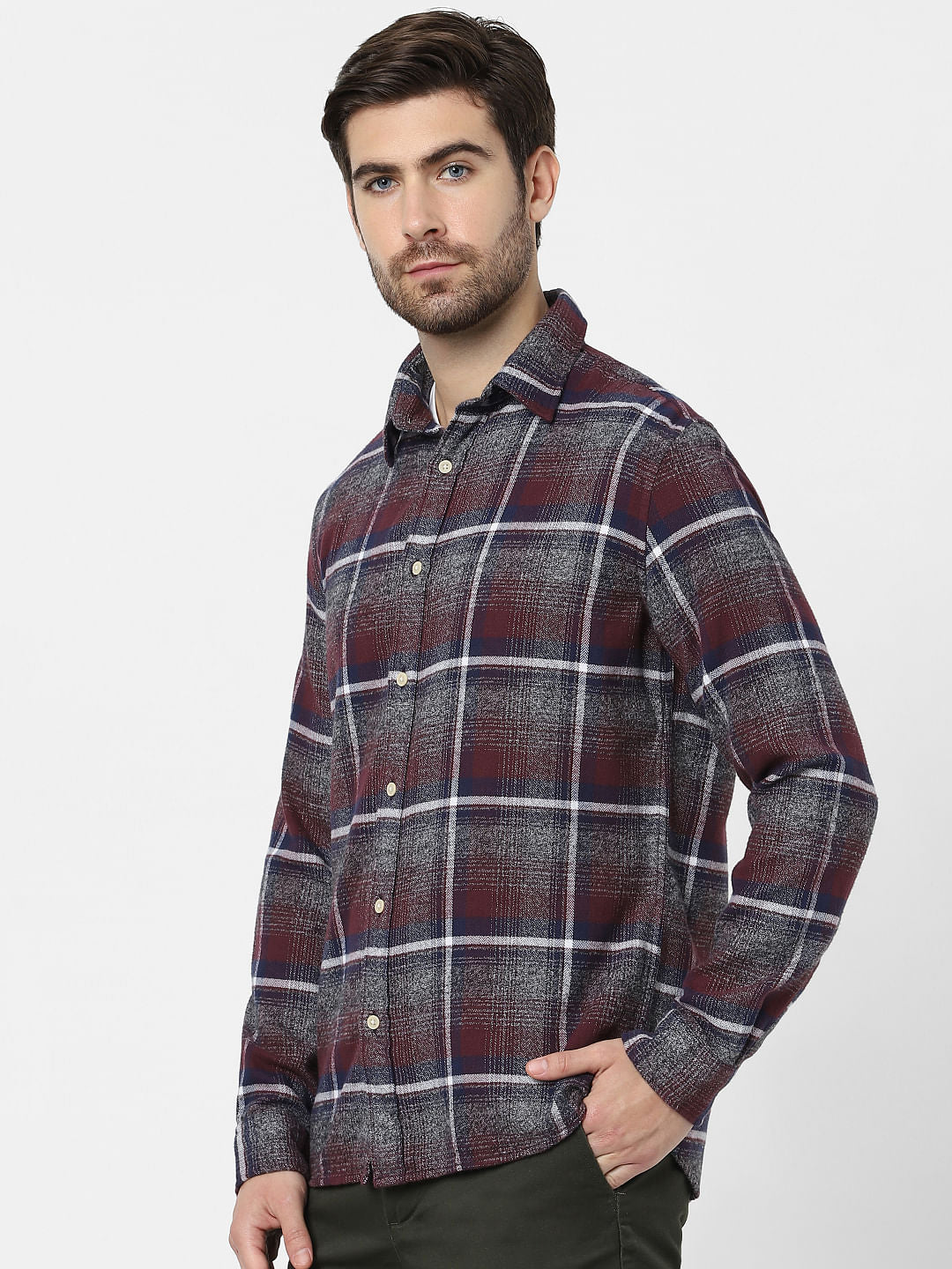 Red Check Organic Cotton Full Sleeves Shirt