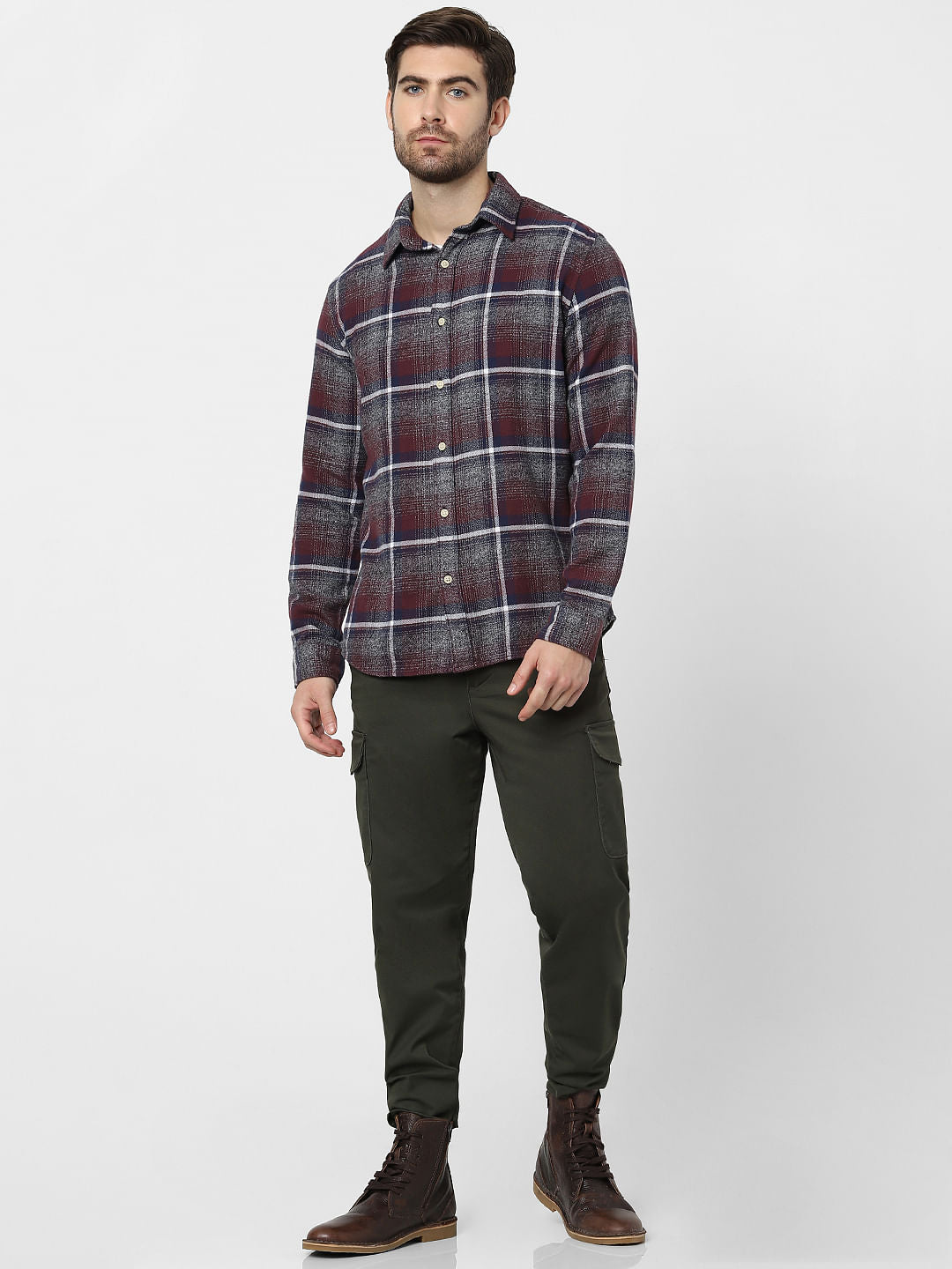 Red Check Organic Cotton Full Sleeves Shirt