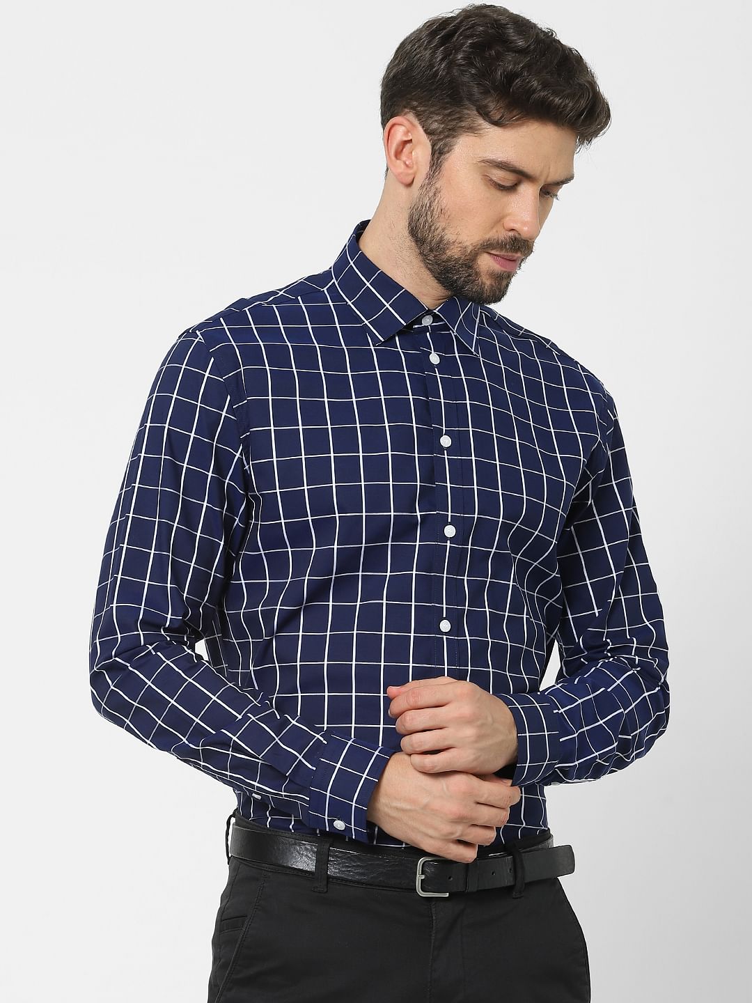 Blue Check Organic Cotton Full Sleeves Shirt