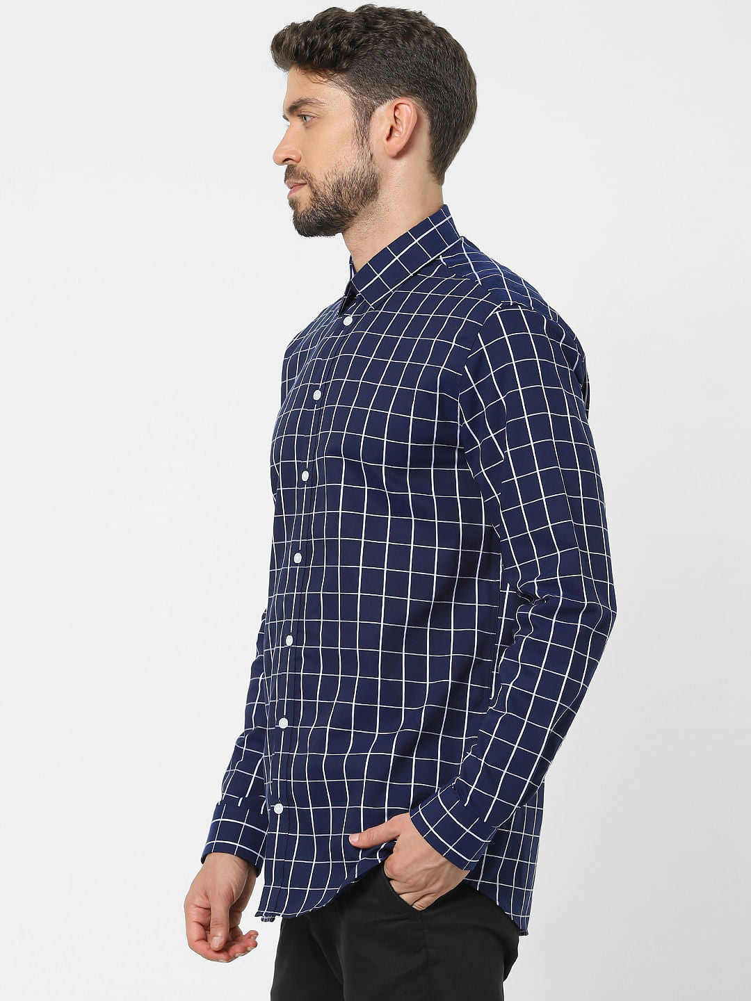 Blue Check Organic Cotton Full Sleeves Shirt