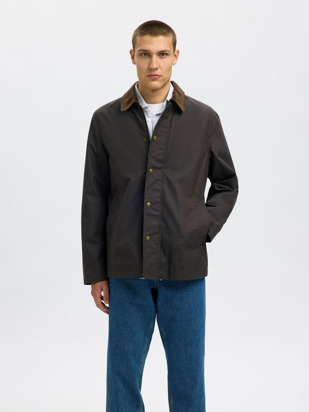 Dark Brown Waxed Cotton Jacket