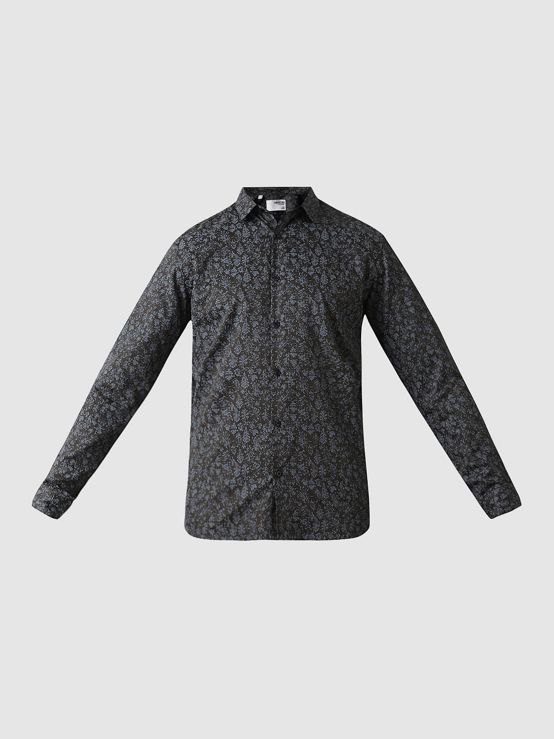 Blue Abstract Print Cotton Shirt