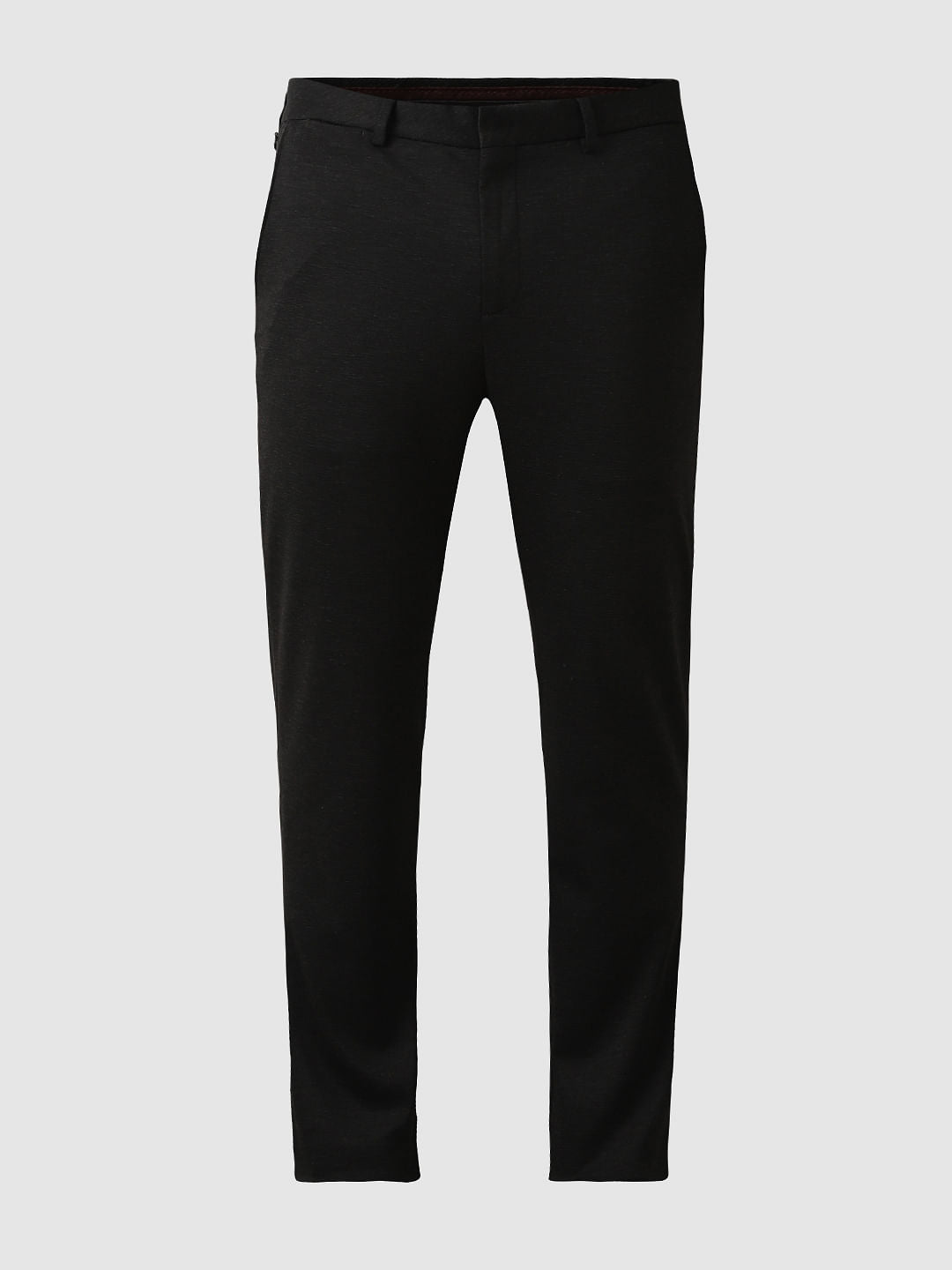 Black Mid Rise Knitted Trousers