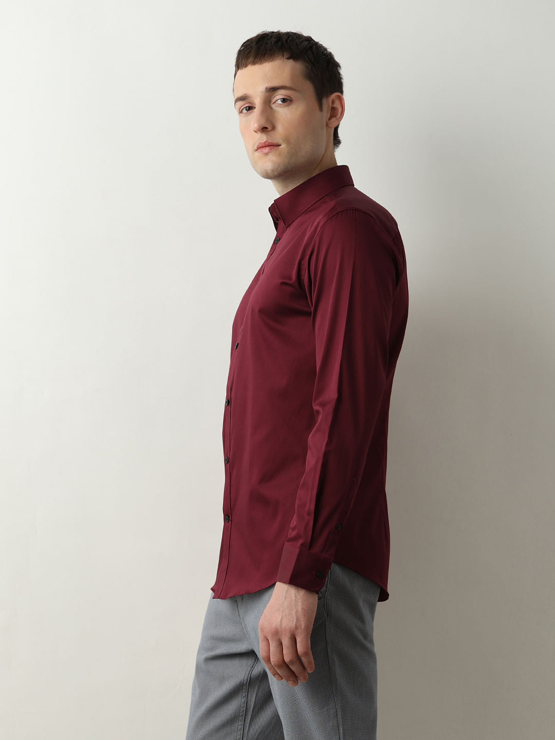 Maroon Full Sleeves Shirt