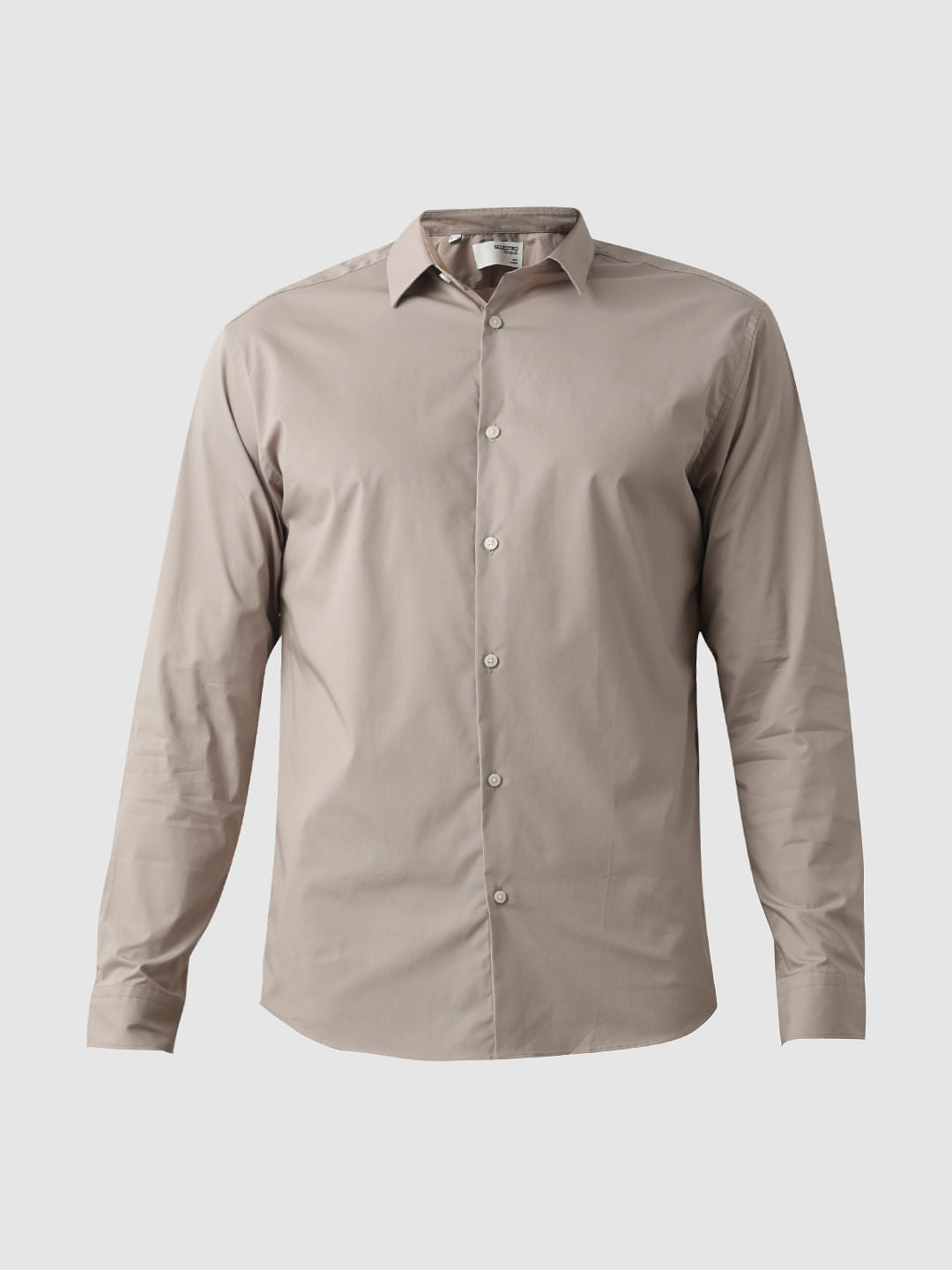 Grey Slim Fit Full Sleeves Shirt