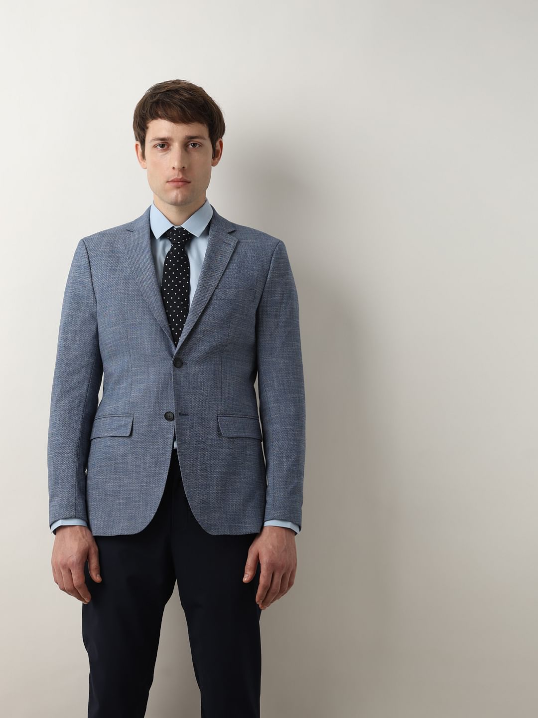 Light Blue Slim Fit Full Sleeves Shirt