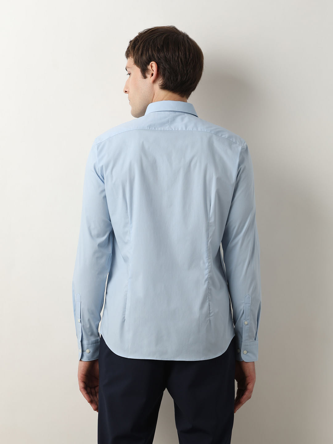 Light Blue Slim Fit Full Sleeves Shirt