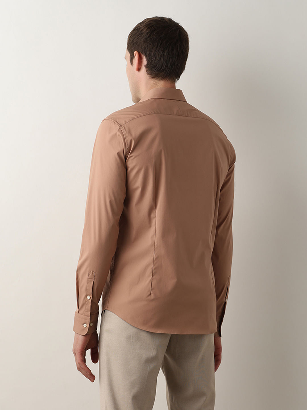 Brown Formal Full Sleeves Shirt