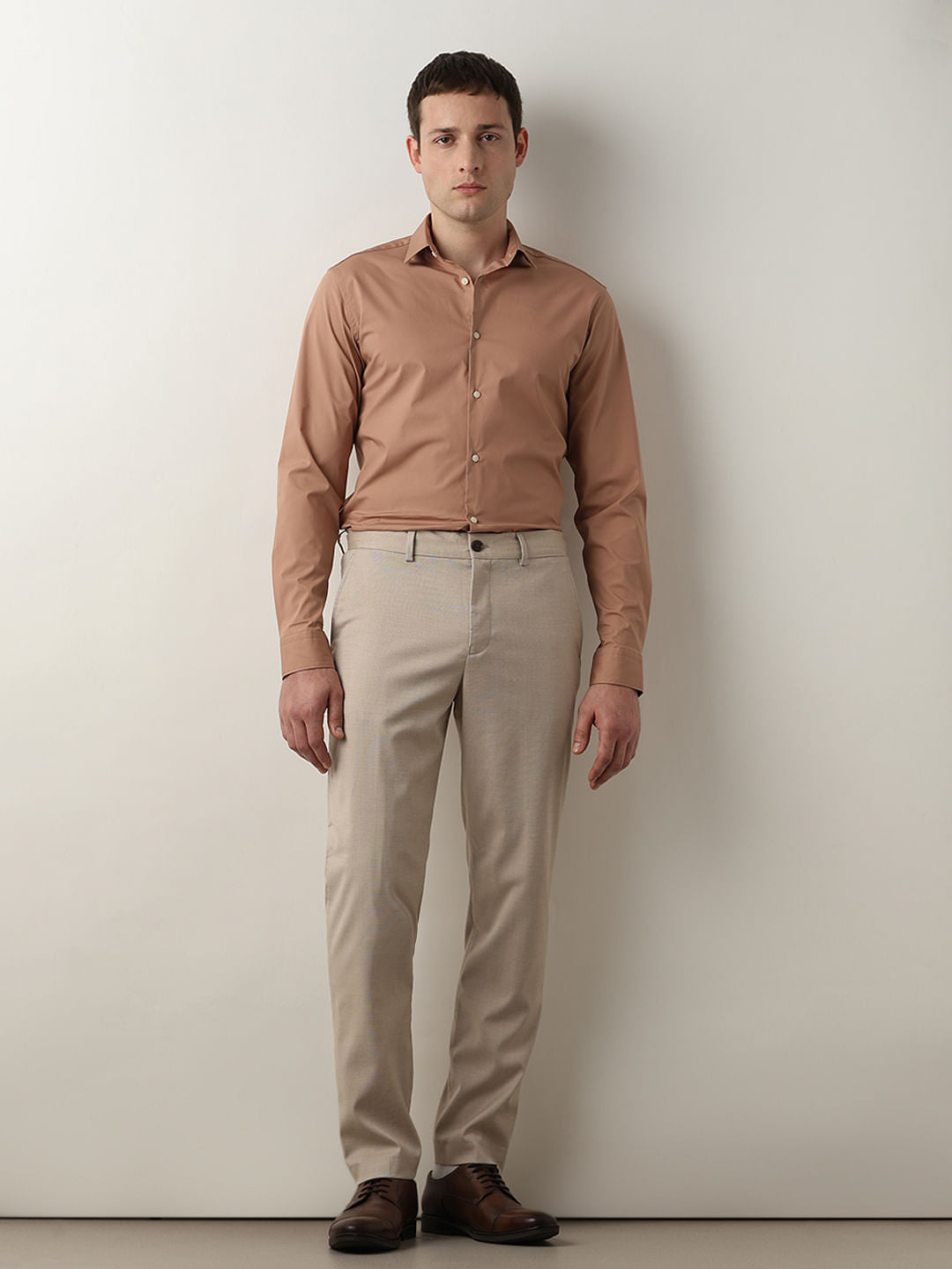Brown Formal Full Sleeves Shirt