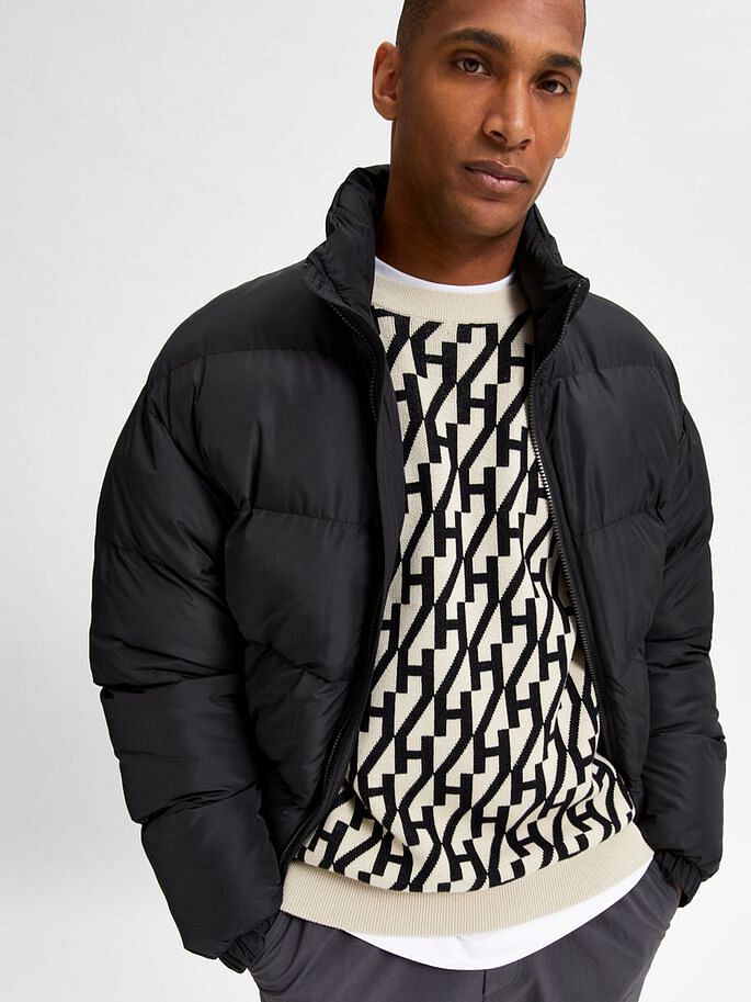 Beige Printed Organic Cotton Pullover