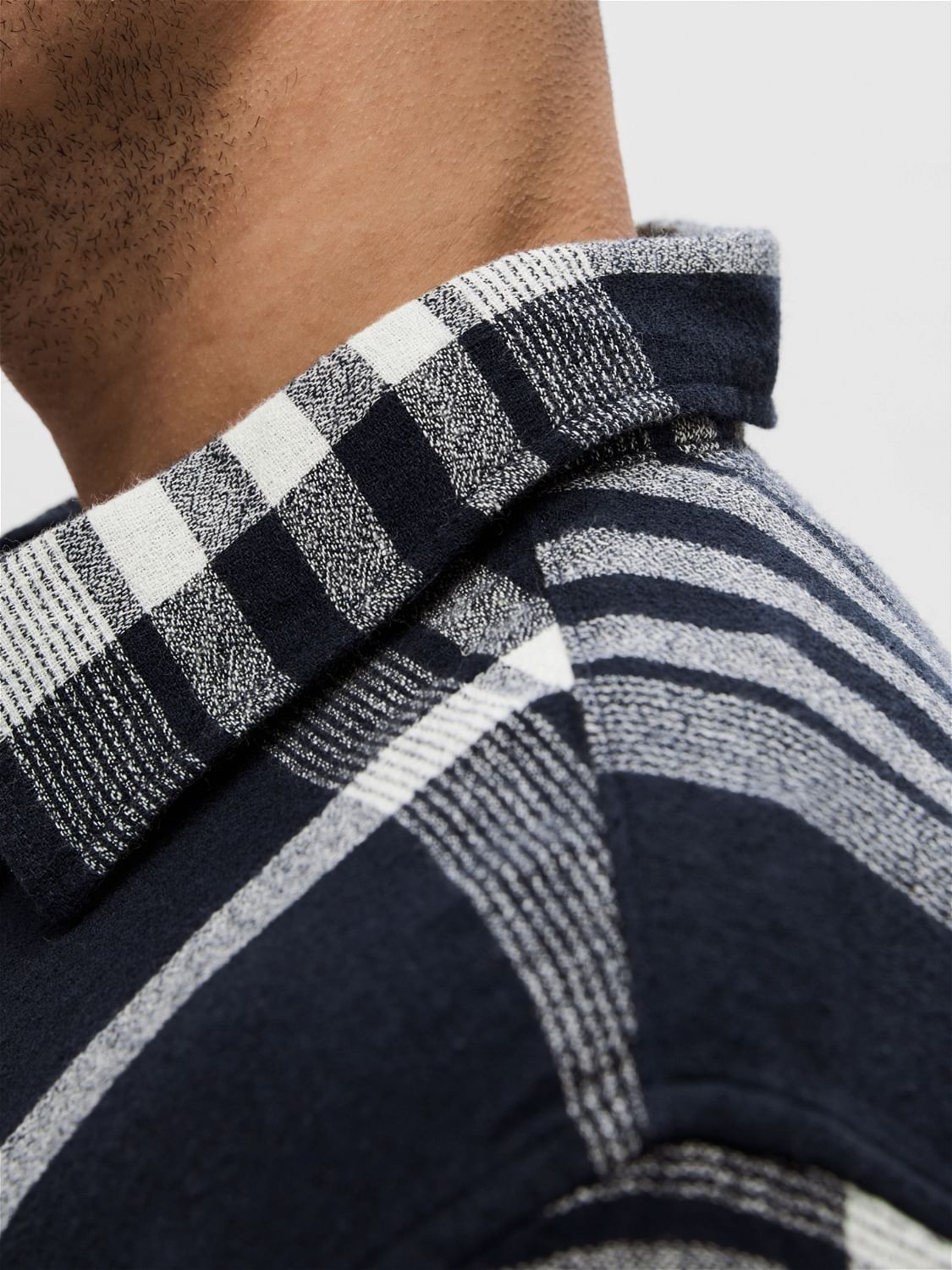 Dark Blue Check Full Sleeves Shirt