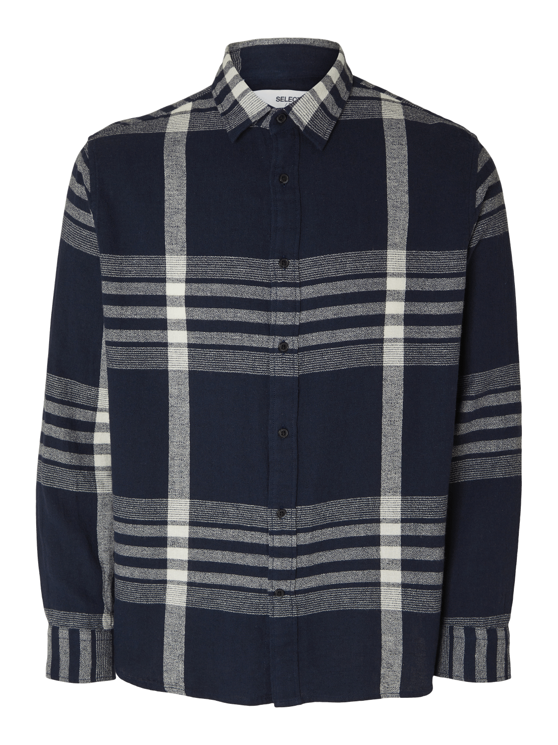 Dark Blue Check Full Sleeves Shirt