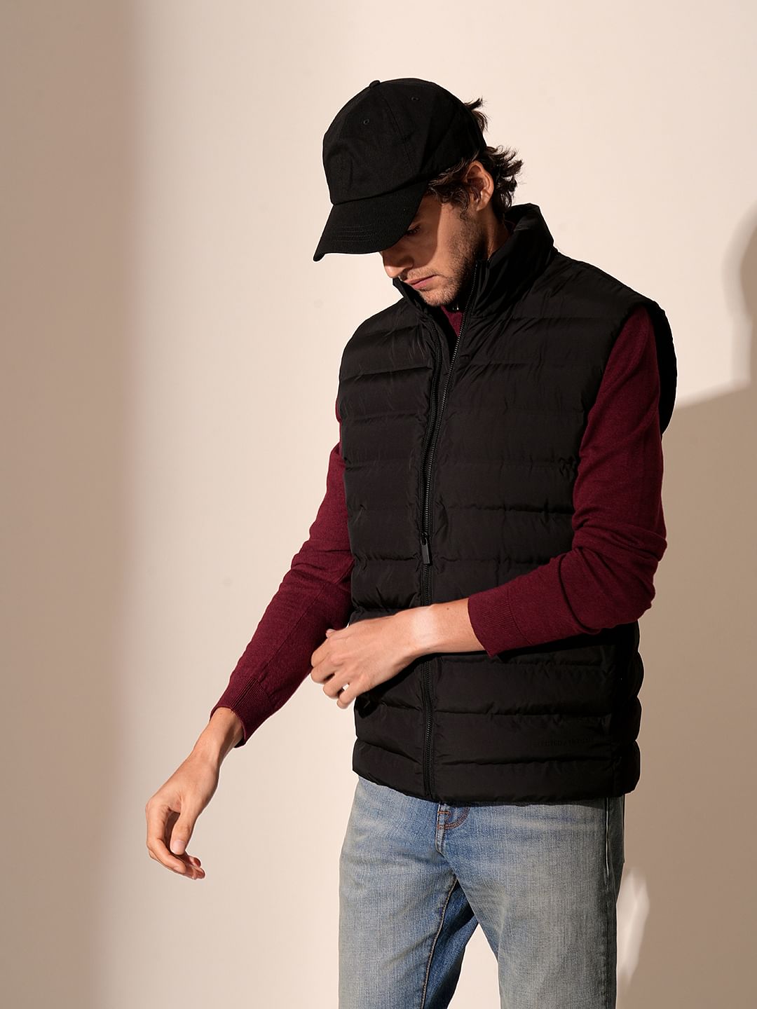 Black Quilted Gilet