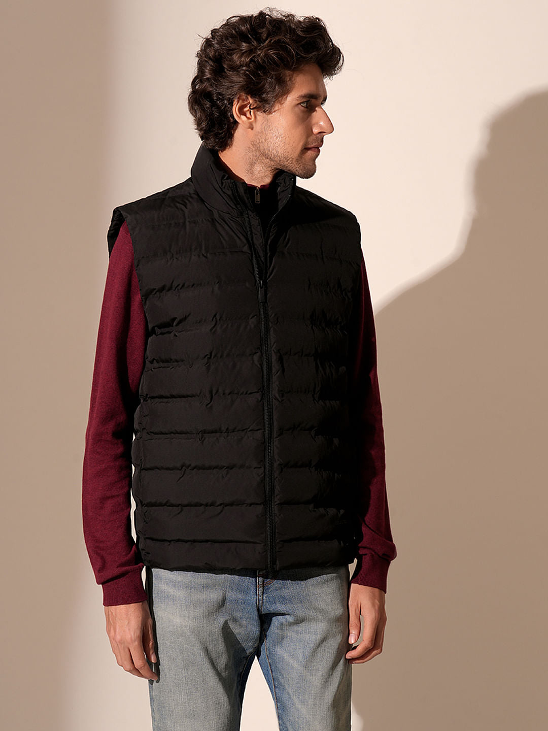 Black Quilted Gilet