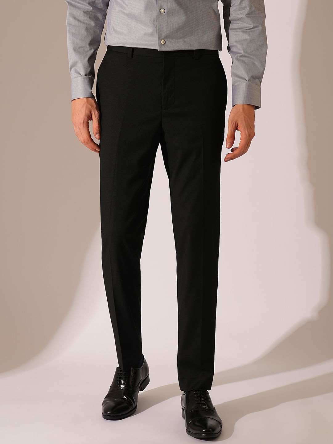 Black Structured Suit-Set Trouser