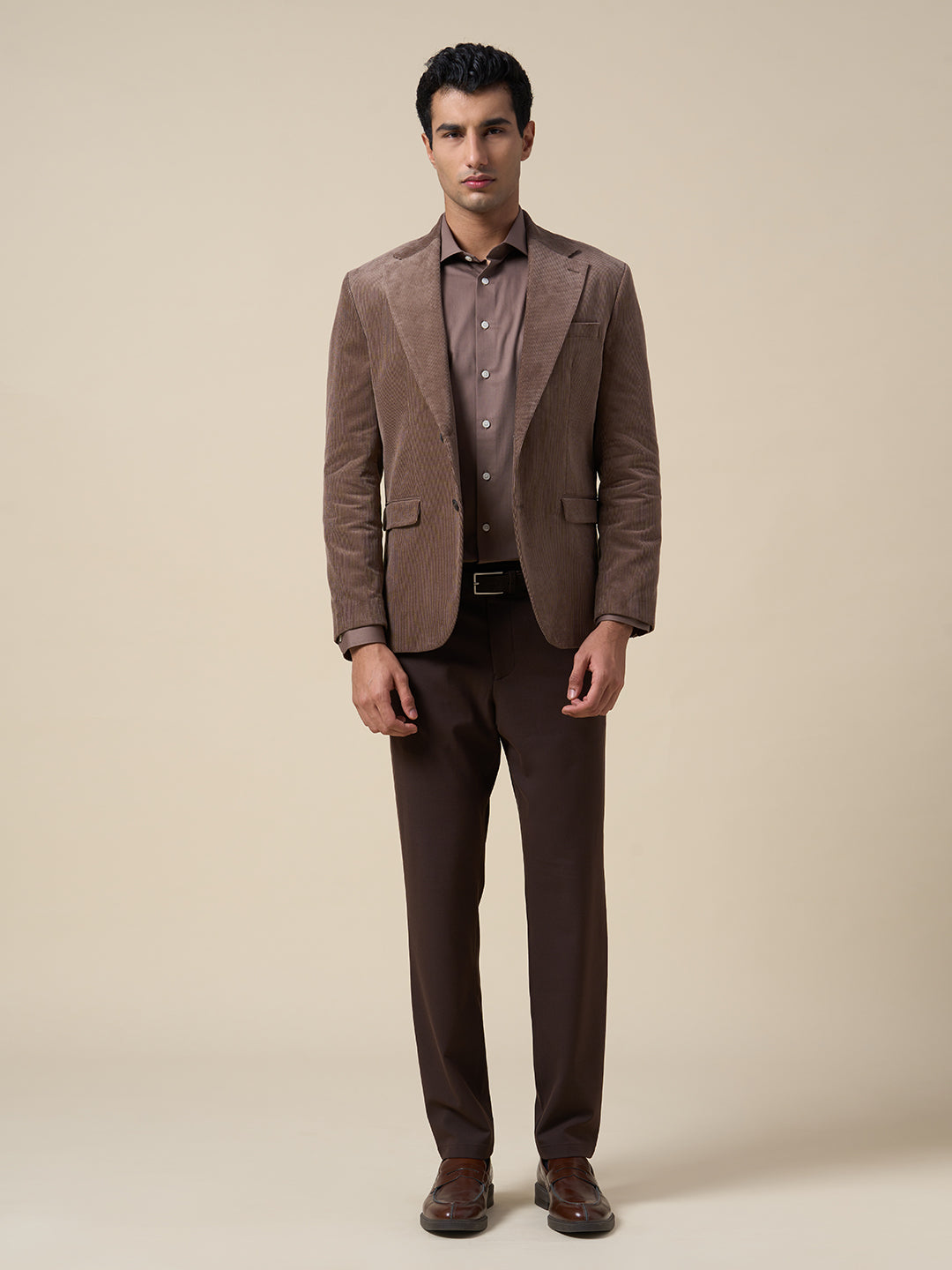 Dark Brown Flex Slim Fit Pants