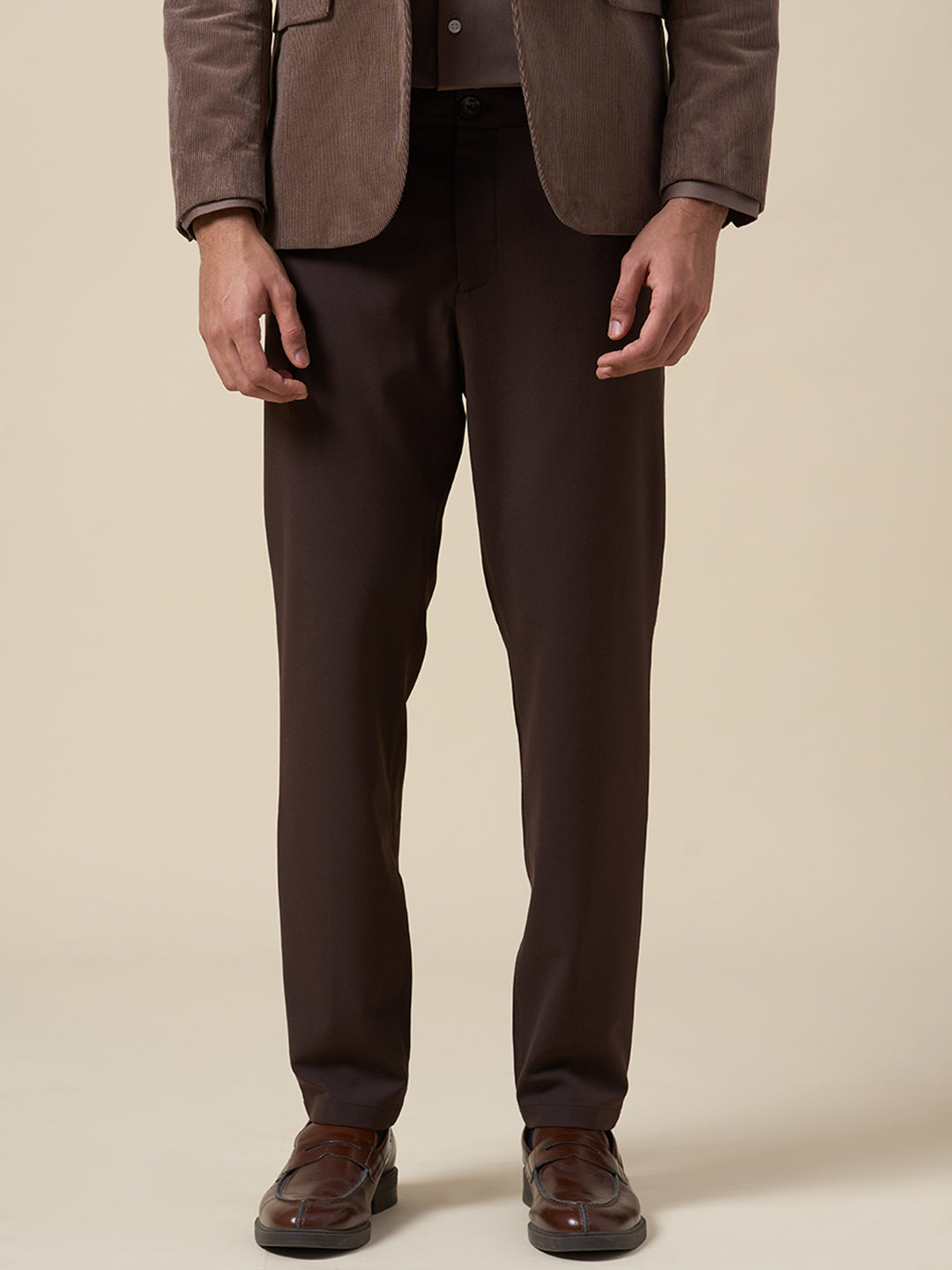 Dark Brown Flex Slim Fit Pants