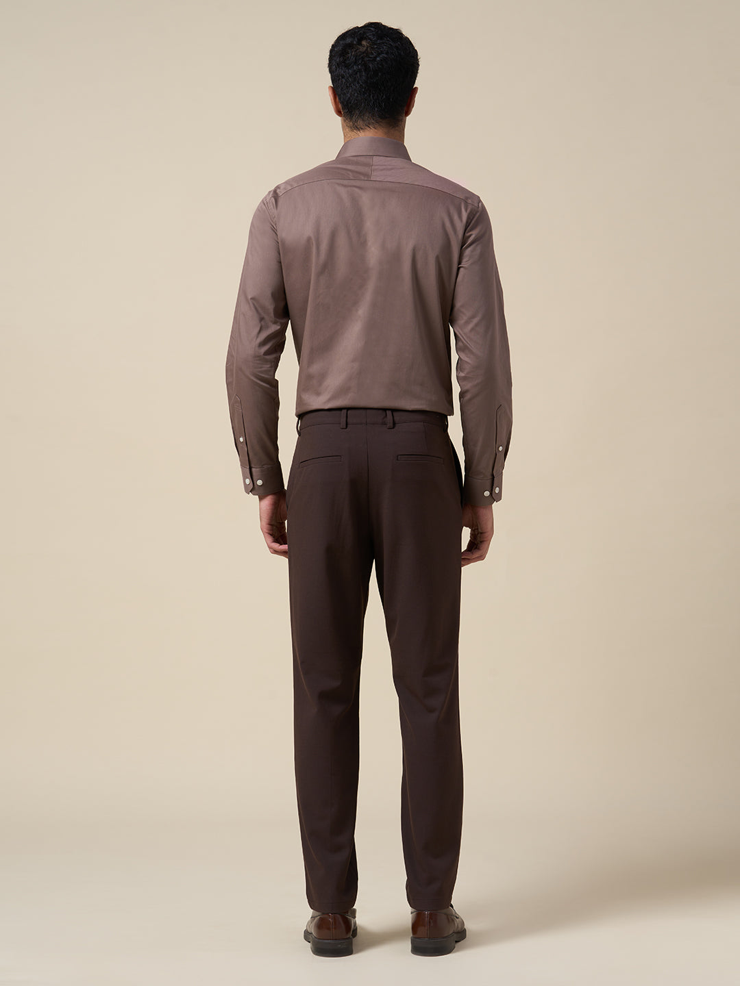 Dark Brown Flex Slim Fit Pants