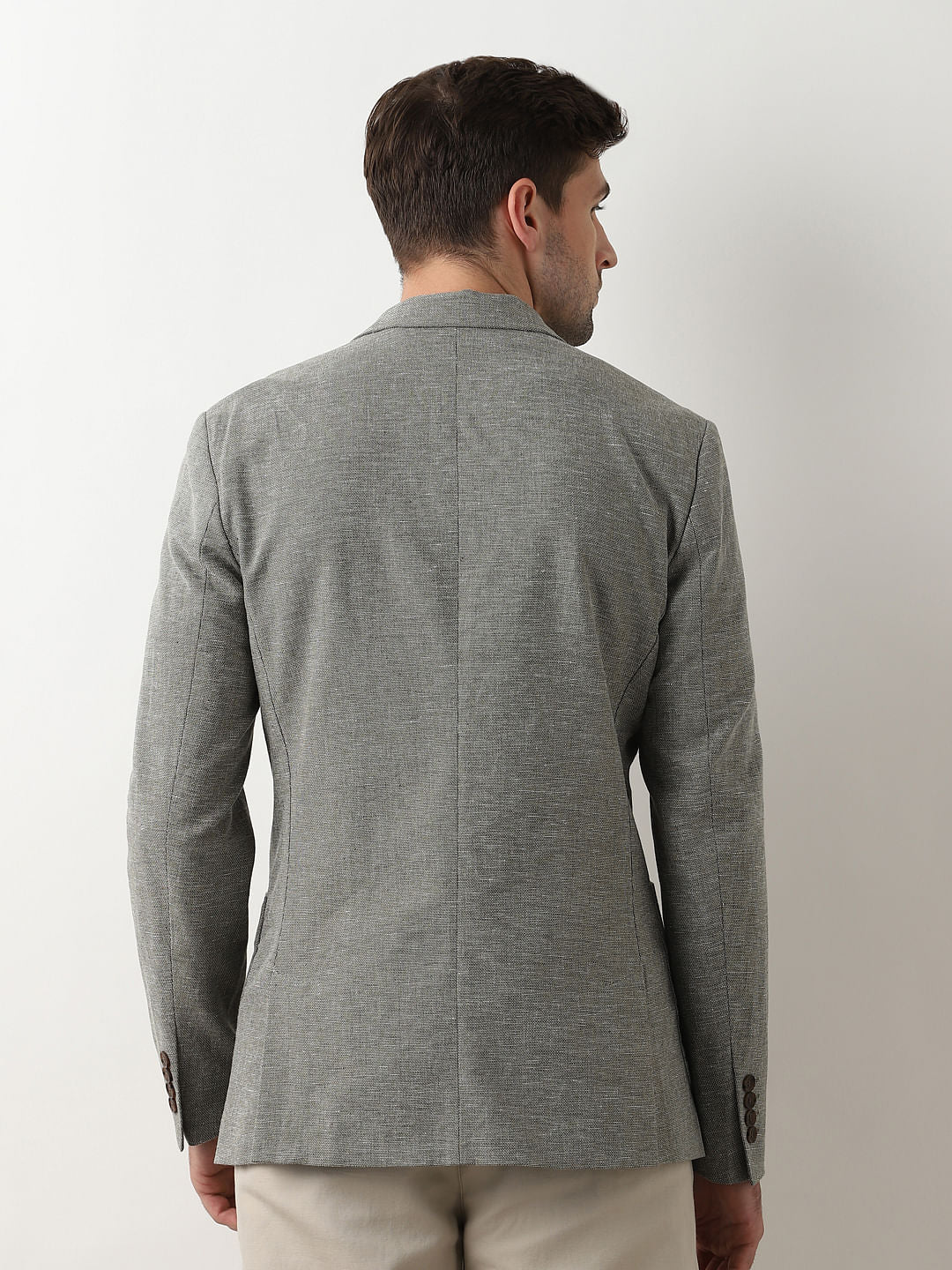 Green Linen Tailored Blazer