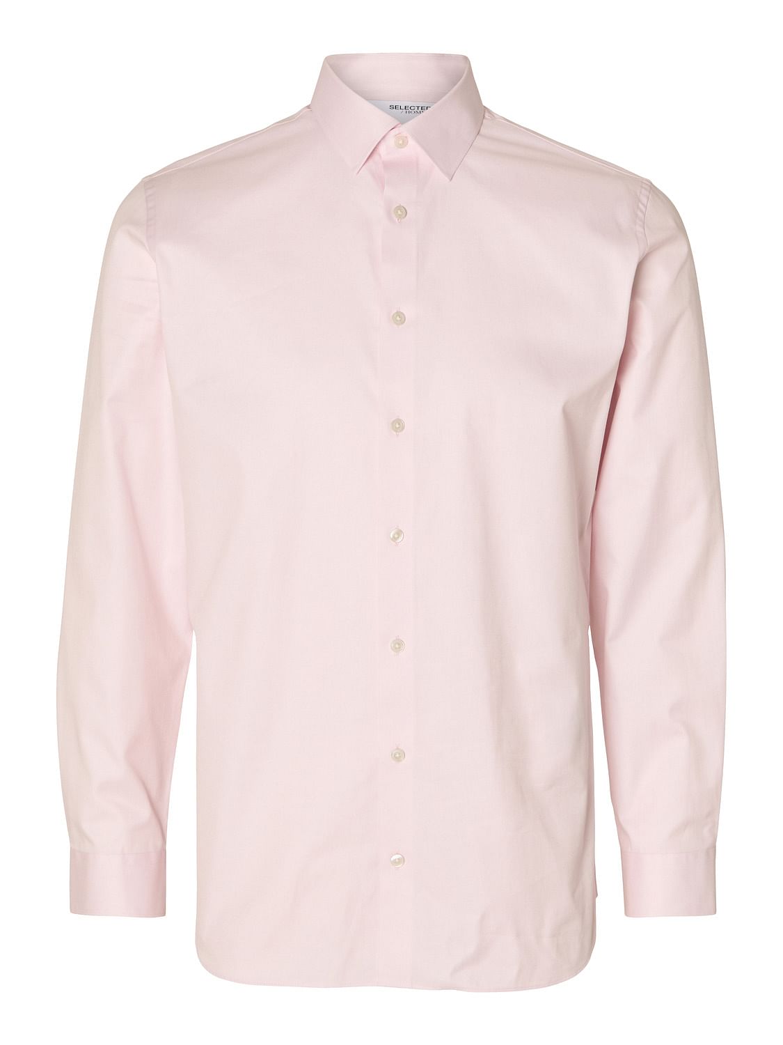 Pink Cotton Slim Full Sleeves Shirt