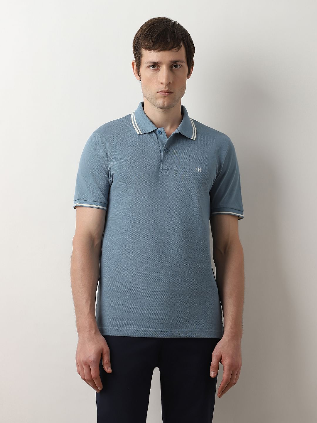 Blue Organic Cotton Polo T-shirt