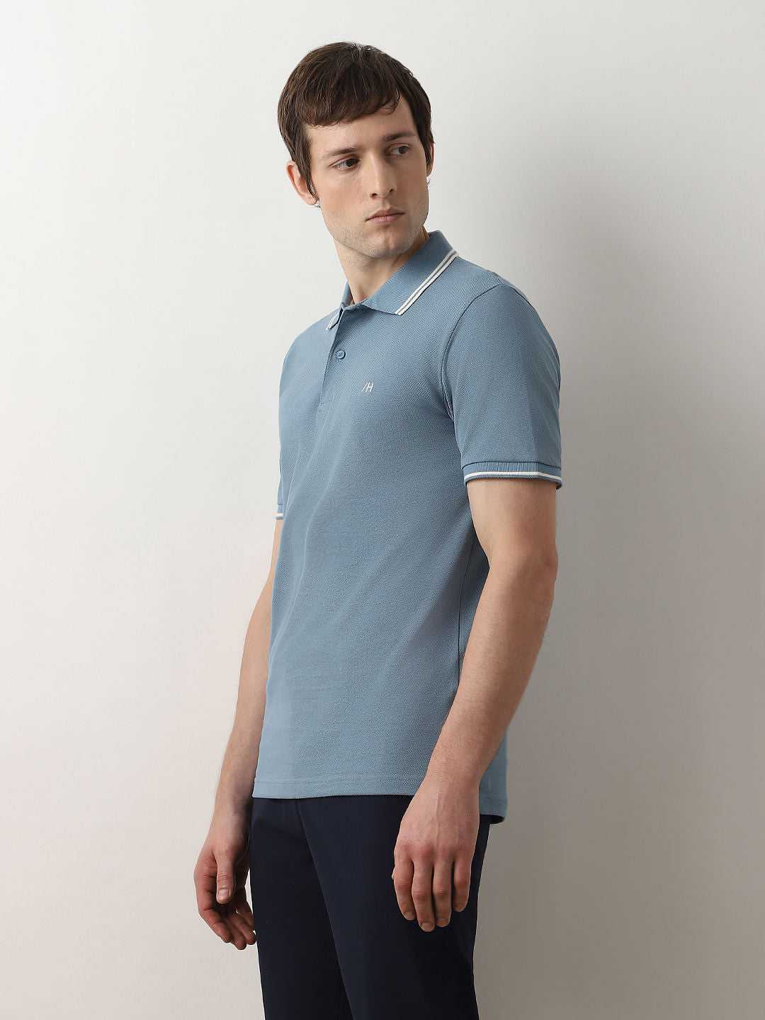 Blue Organic Cotton Polo T-shirt
