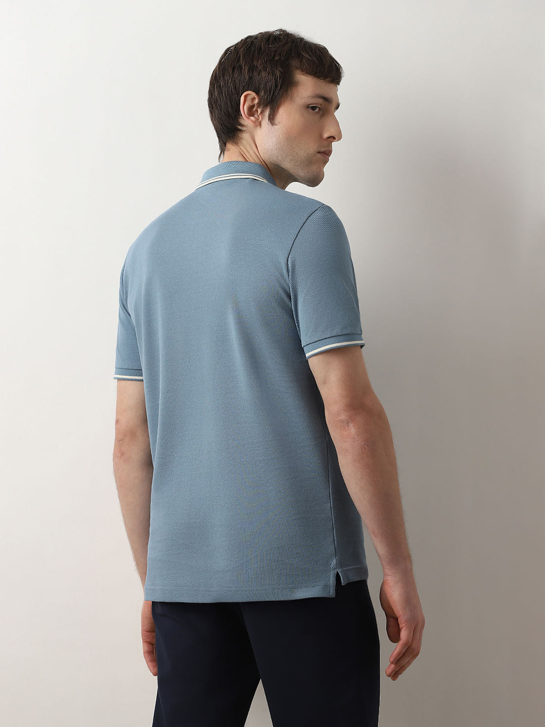 Blue Organic Cotton Polo T-shirt