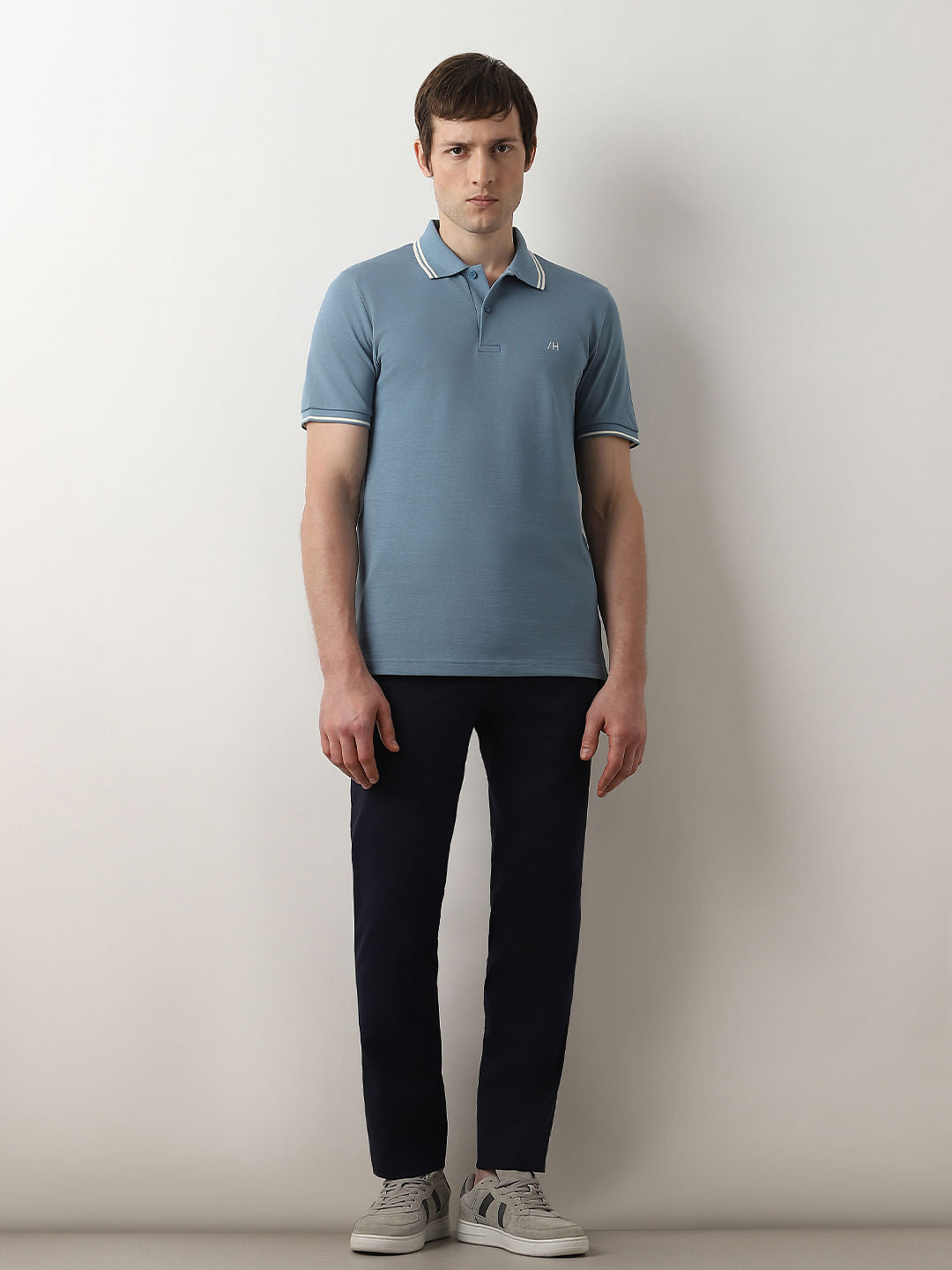 Blue Organic Cotton Polo T-shirt