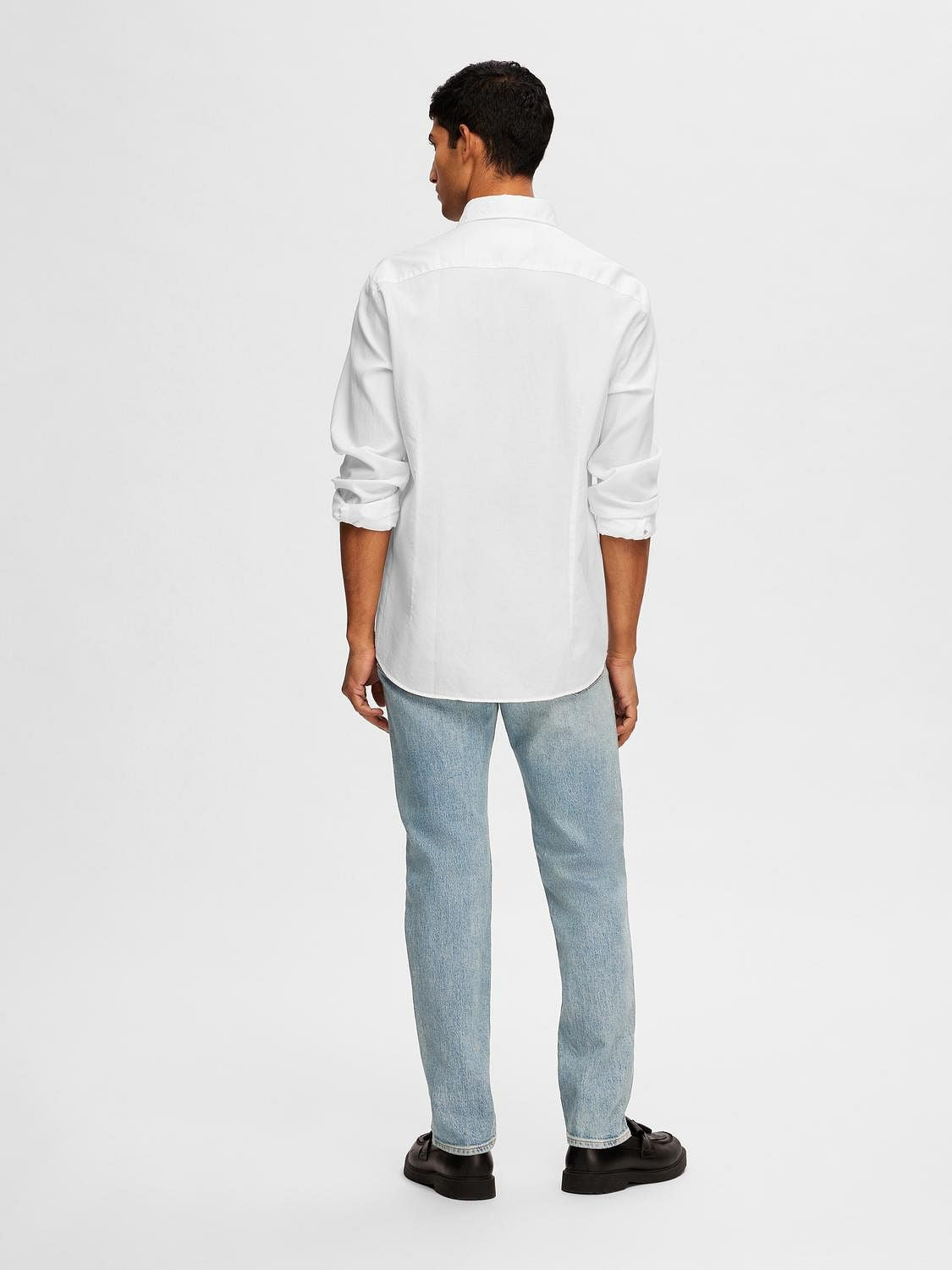 White Cotton Full Sleeves Shirt
