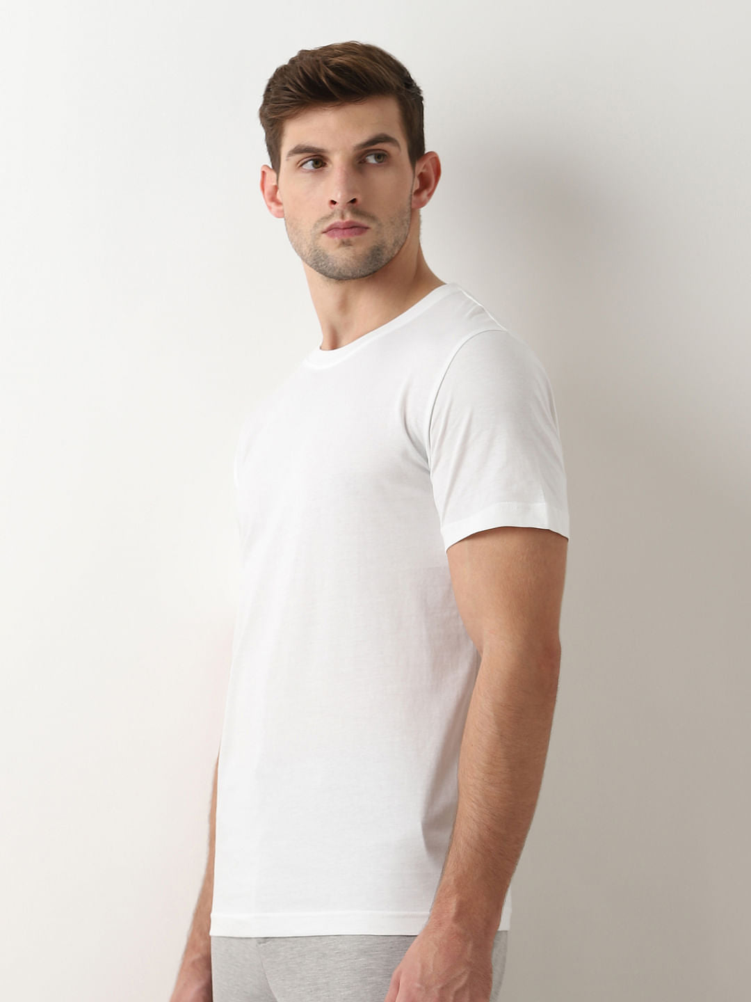 White Organic Cotton Crew Neck T-shirt