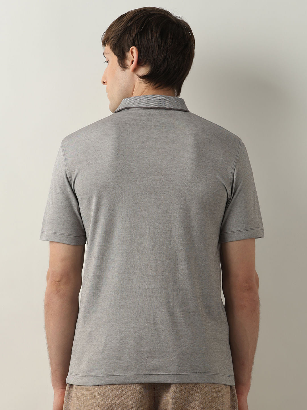 Grey Coolmax Polo T-Shirt