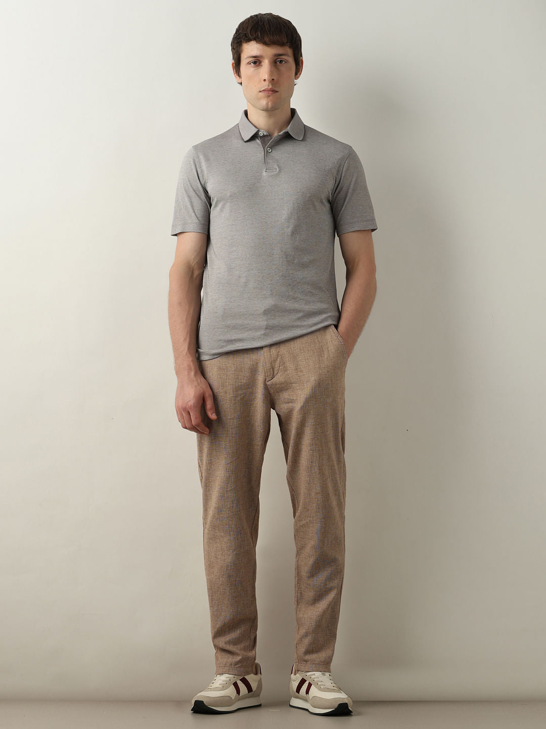 Grey Coolmax Polo T-Shirt