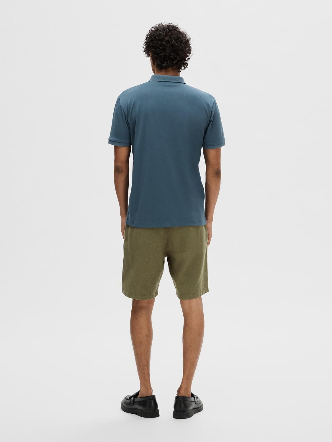 Blue Zip-Up Polo T-shirt