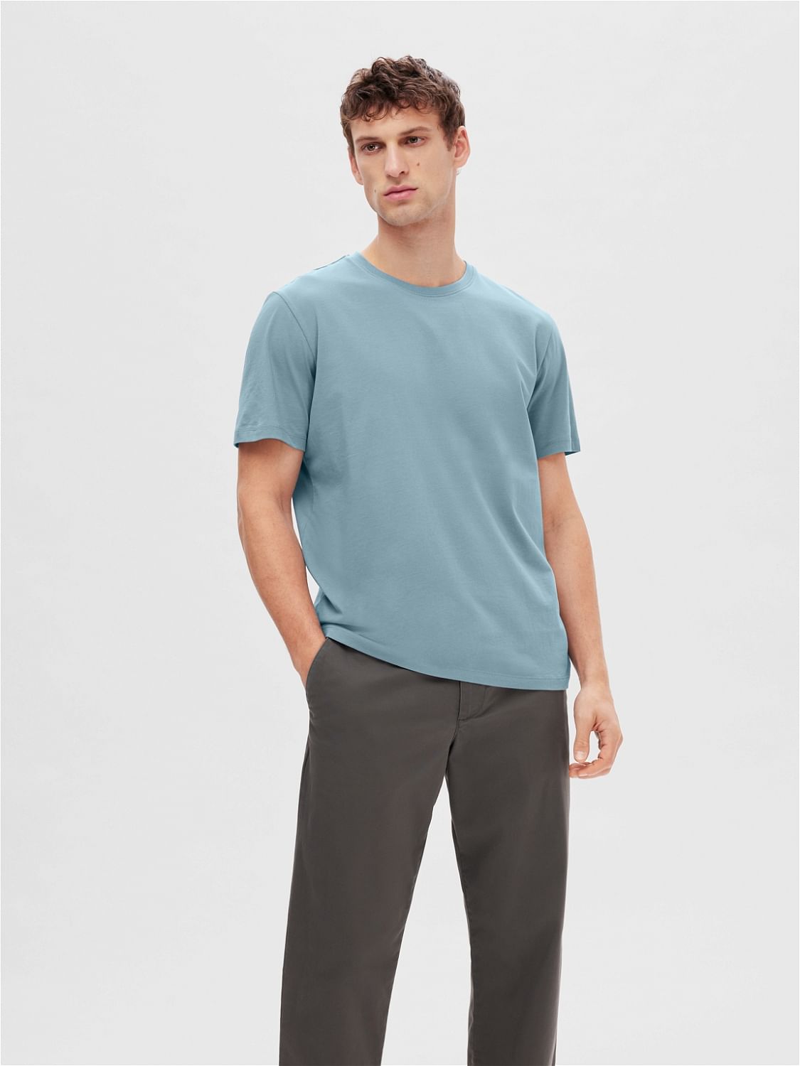 Blue Organic Cotton T-shirt