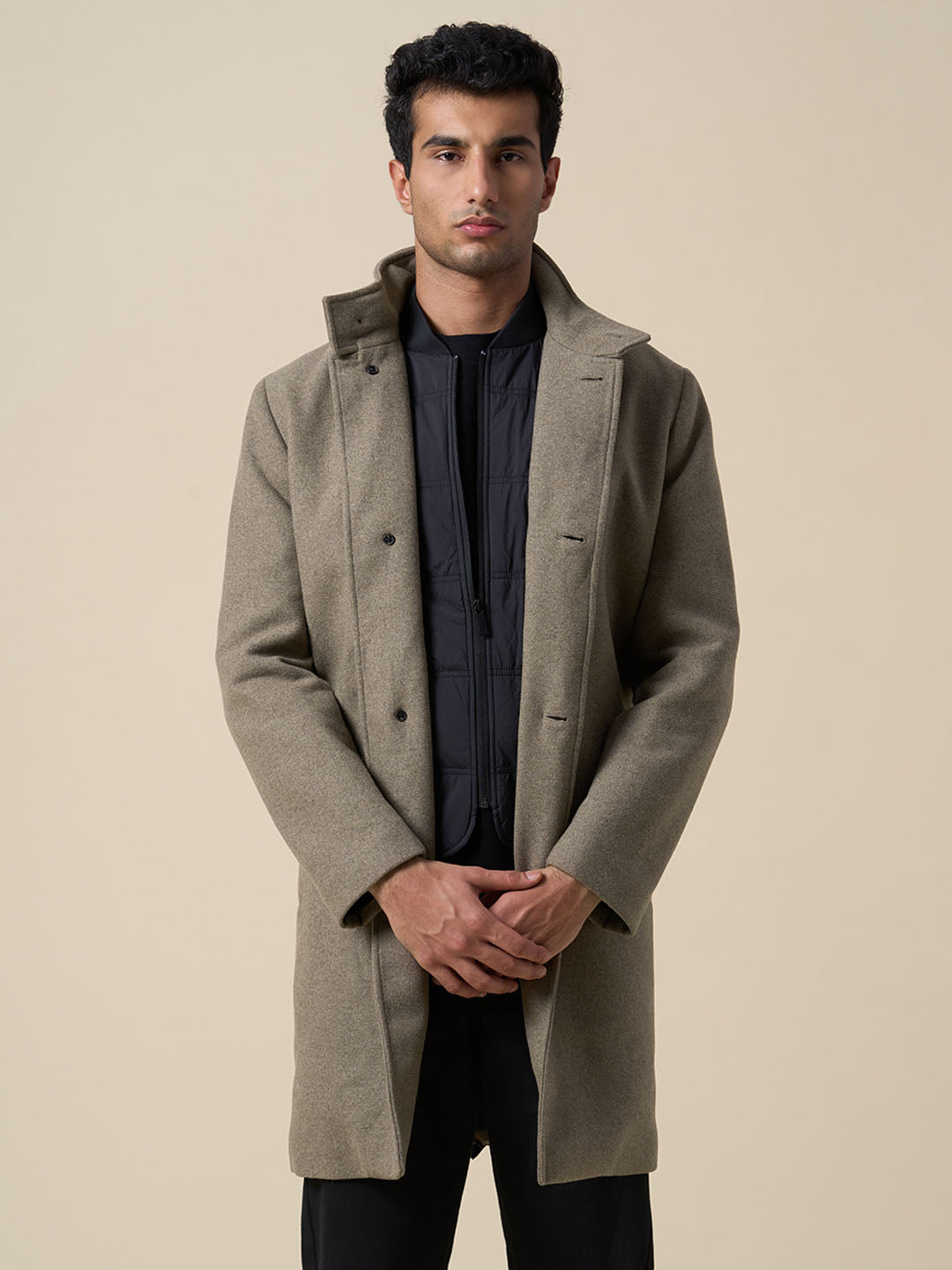 Long Wool Blend Coat