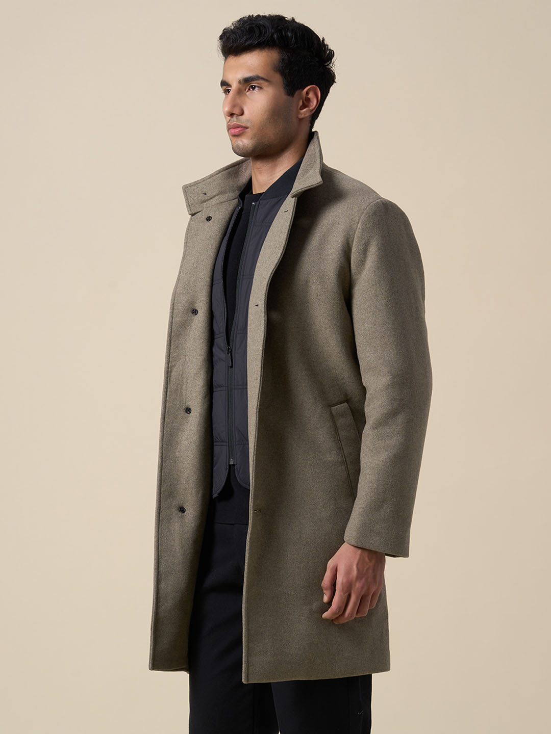 Long Wool Blend Coat