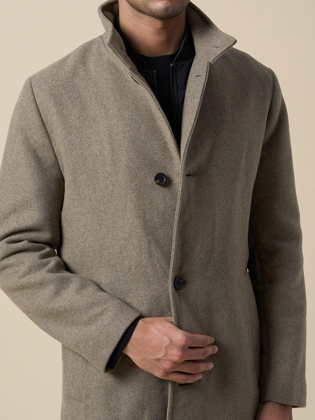 Long Wool Blend Coat