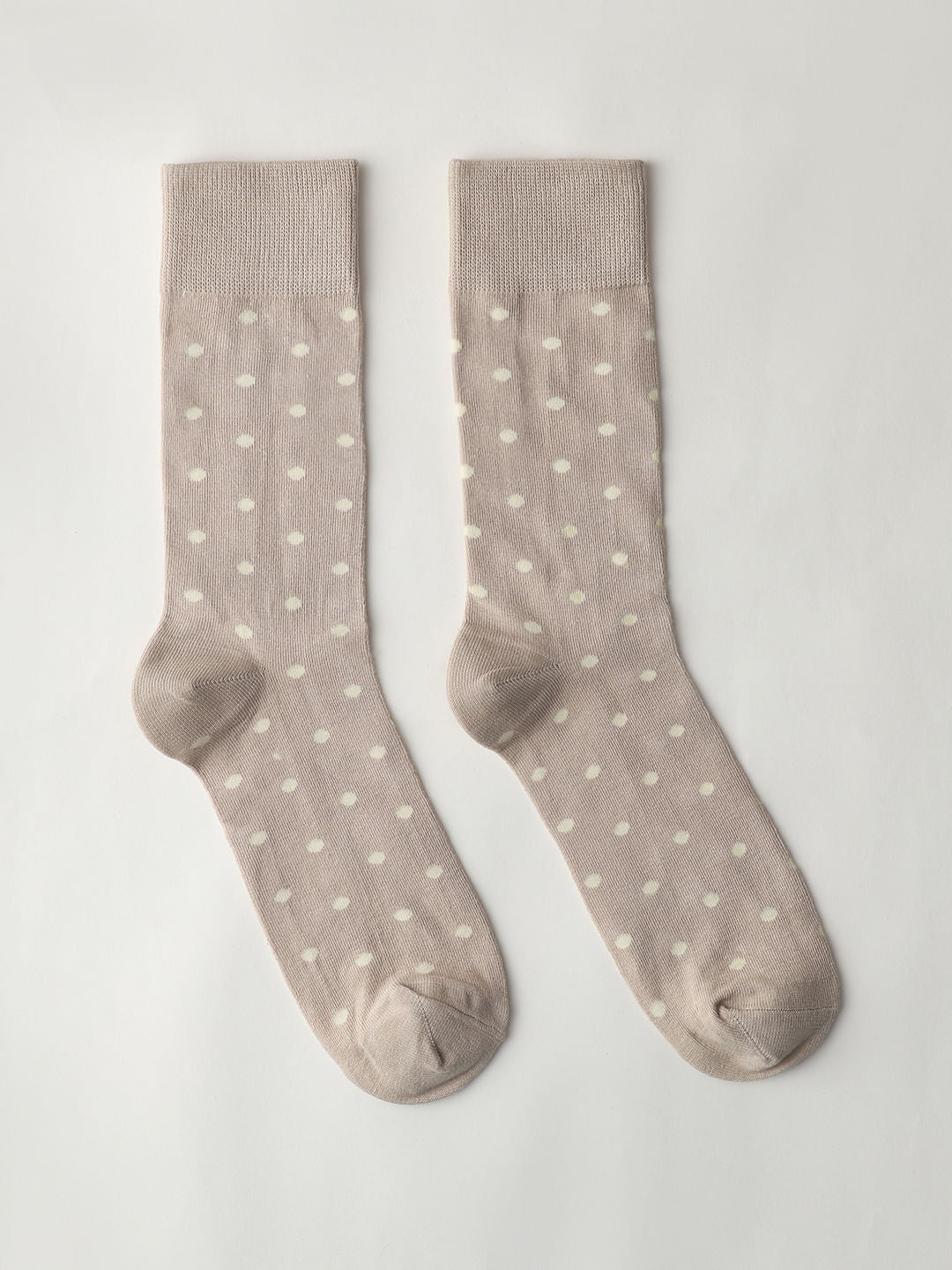 Beige Dotted Socks