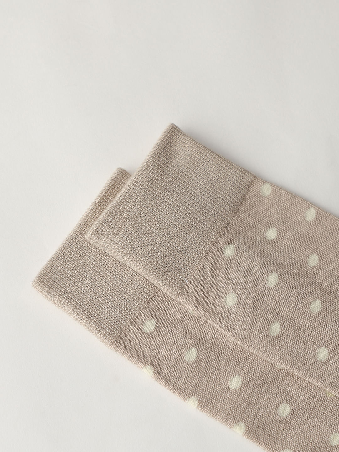 Beige Dotted Socks