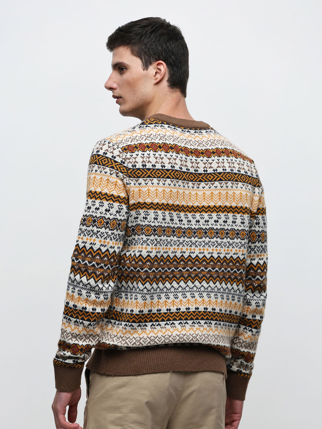 Brown FAIR ISLE Pullover