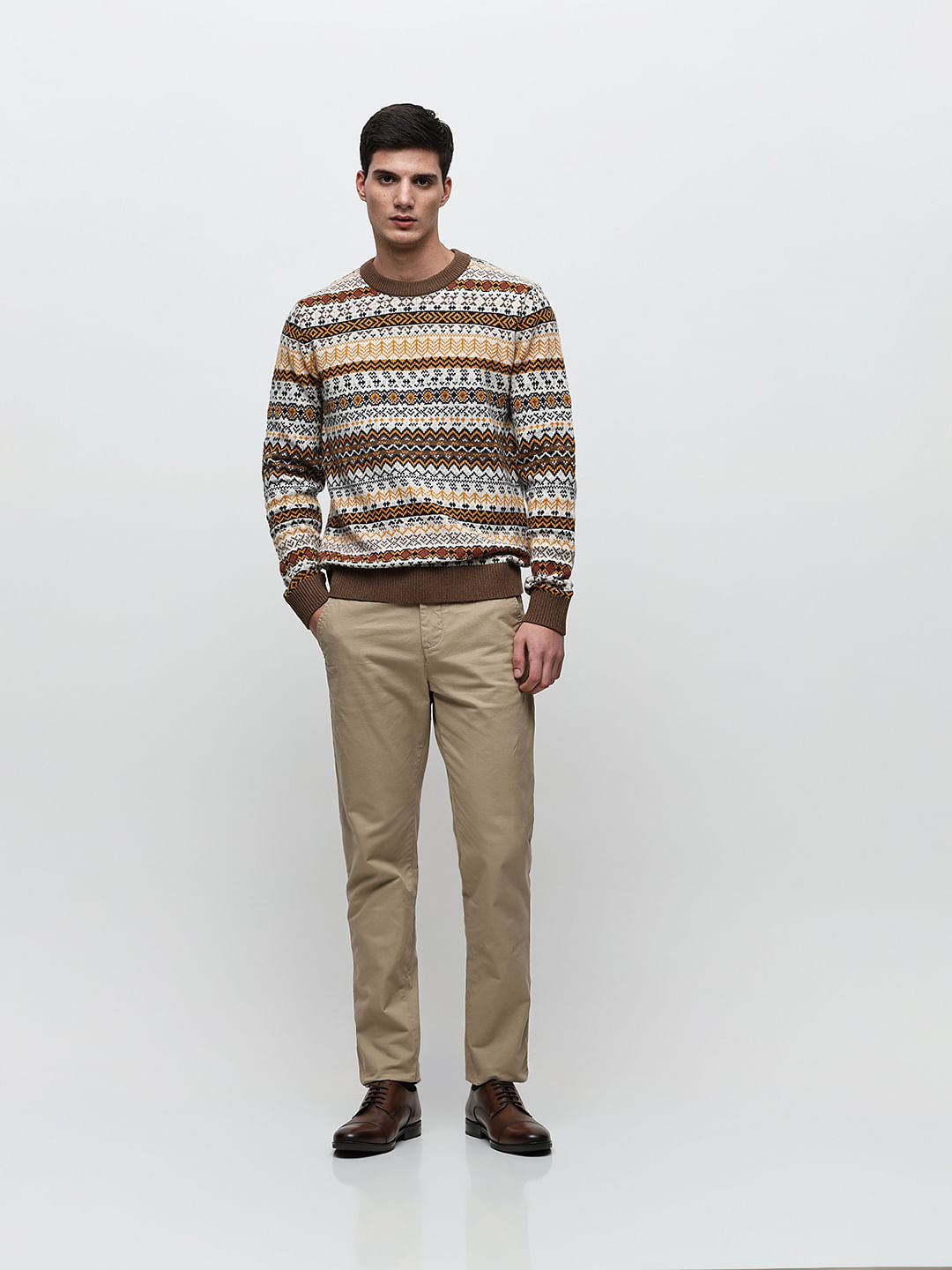 Brown FAIR ISLE Pullover