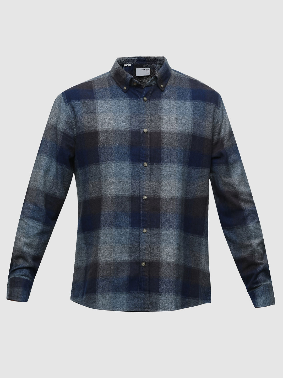 Blue Flannel Check Full Sleeves Shirt