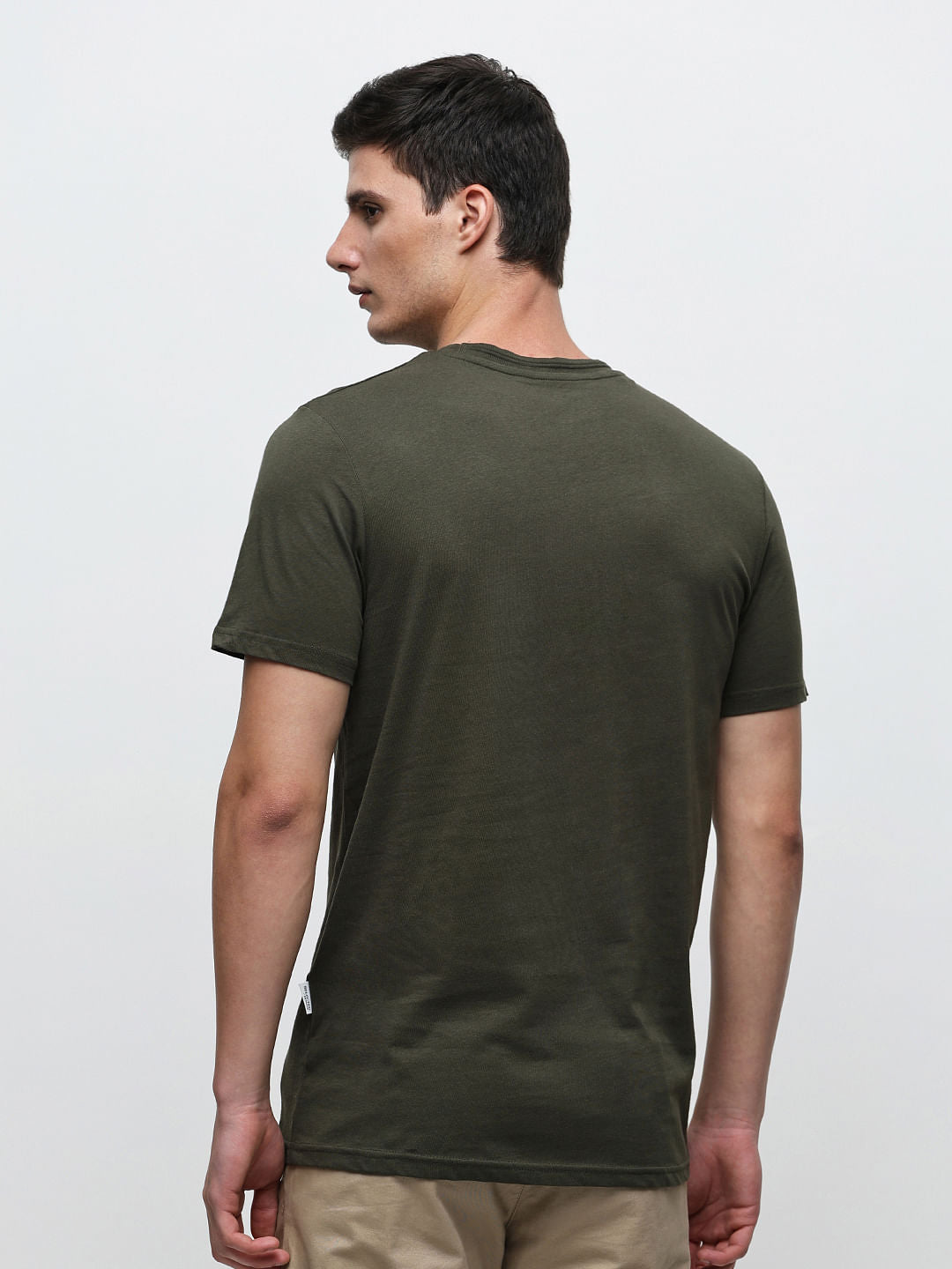 Green Organic Cotton Solid T-shirt