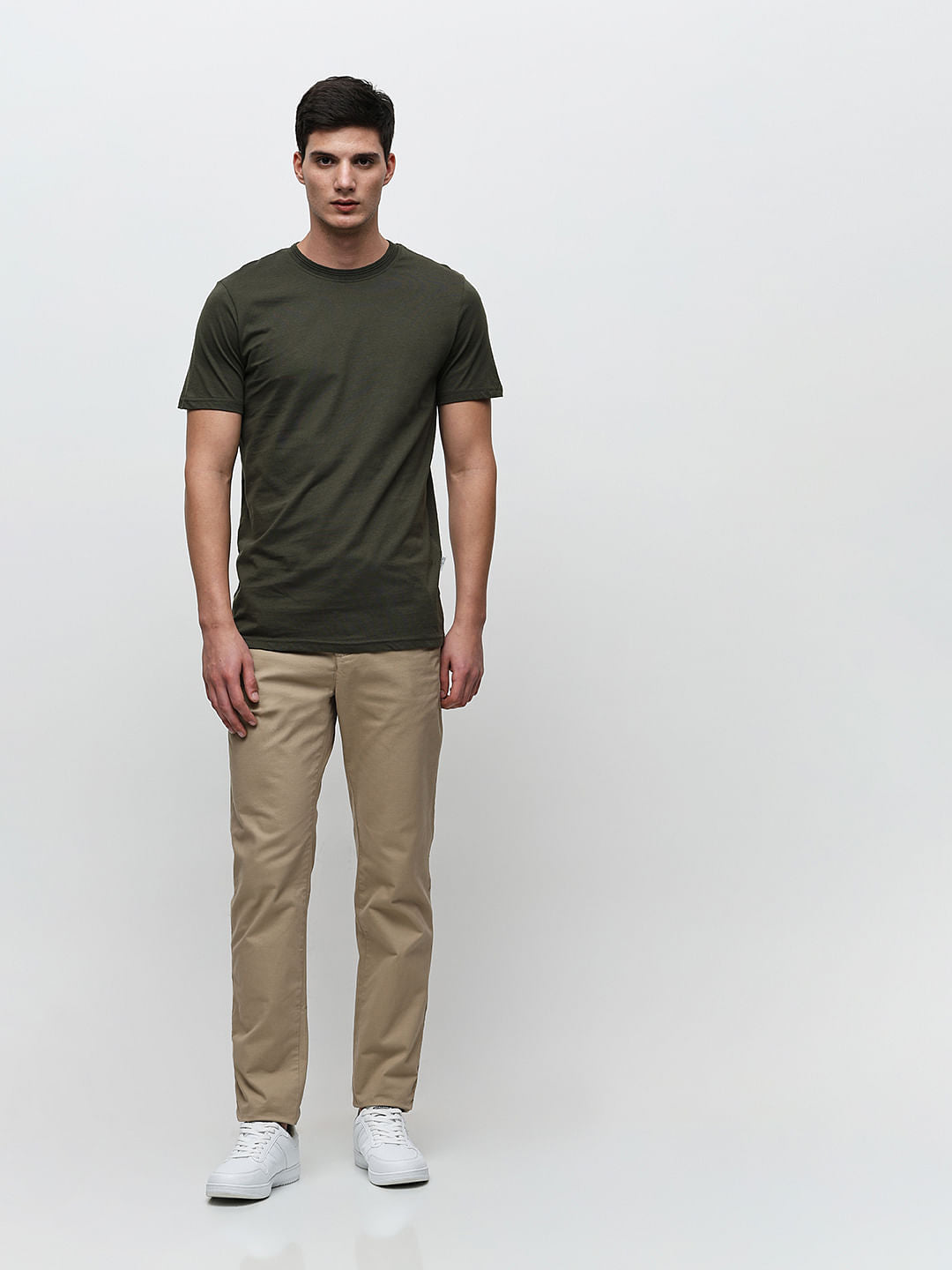 Green Organic Cotton Solid T-shirt