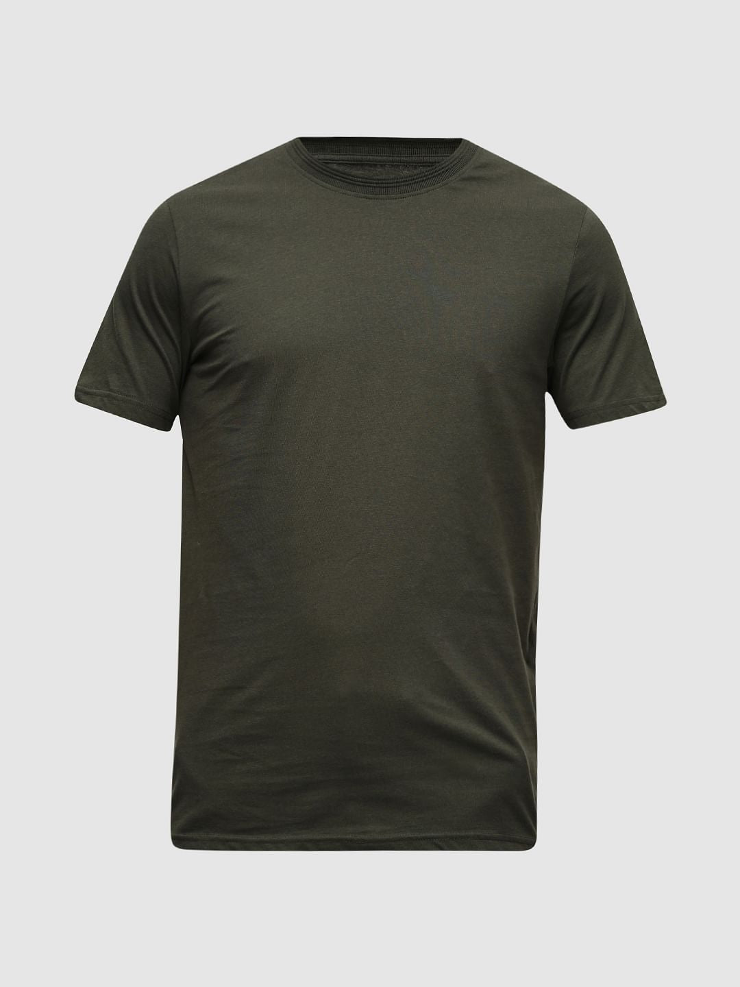 Green Organic Cotton Solid T-shirt
