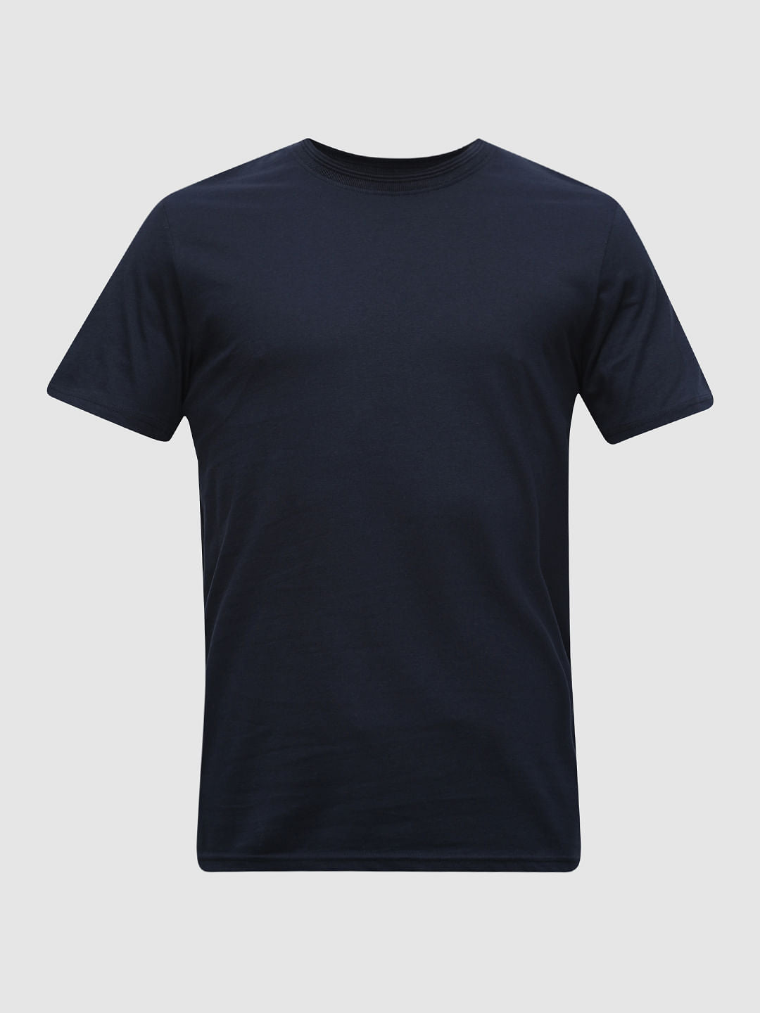 Blue Organic Cotton Solid T-shirt